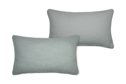 Pernă decorativă Coline 30X50 cm, culoare gri deschis, 100% bumbac - imagine 3