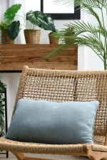 Pernă decorativă Coline 30X50 cm, culoare bleu, 100% bumbac - imagine 2