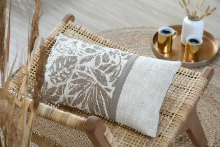 Pernă decorativă Hemera 30X50 cm, culoare greige, 100% bumbac - imagine 2