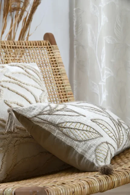 Pernă decorativă Hemera 30X50 cm, culoare crem/greige, 100% bumbac - imagine 2