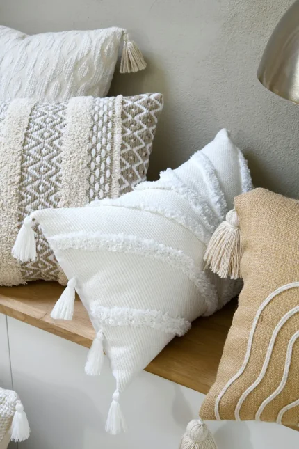 Pernă decorativă Balma 30X50 cm, culoare alb, 15% poliester 85% bumbac - imagine 2