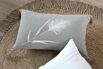 Pernă decorativă Pampa 30X50 cm, culoare natural, 45% poliester 55% bumbac - imagine 2