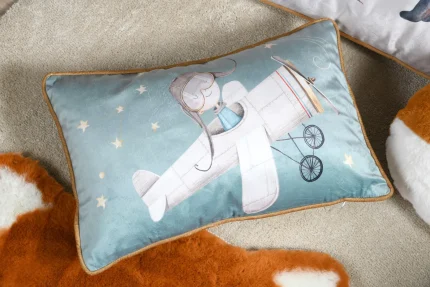 Pernă decorativă Ferdinand 30X50 cm, culoare turcoaz, 100% poliester - imagine 2