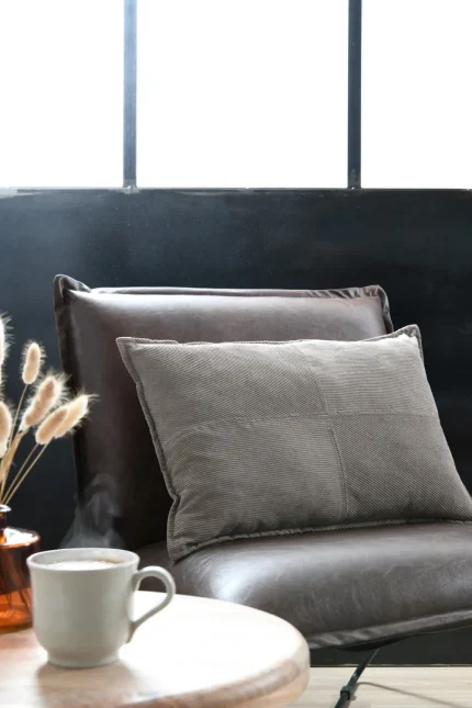 Pernă decorativă Dandy 40X60 cm, culoare greige, 100% poliester - imagine 2