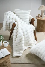 Pernă decorativă Polary 50X80 Cm, culoare alb, 100% poliester - imagine 6