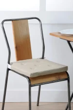 Pernă de scaun Velcro Duo In/Crem 38X38 cm, culoare in/crem, 100% bumbac - imagine 2