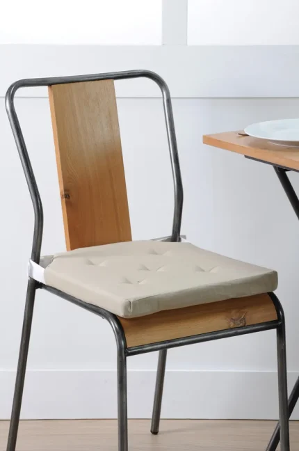 Pernă de scaun Velcro Duo In/Crem 38X38 cm, culoare in/crem, 100% bumbac - imagine 2