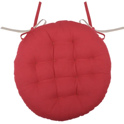 Pernă de scaun Ronde Duo Rosu/In 38X38 cm, culoare roșu/in, 100% bumbac