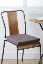 Pernă de scaun Velcro Duo Gri/Perla 38X38 cm, culoare gri/perlă, 100% bumbac - imagine 2