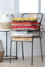 Pernă de scaun Duo Gri/Perla 40X40 cm, culoare gri/perlă, 100% bumbac - imagine 5