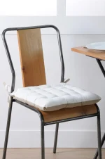 Pernă de scaun Duo Crem/In 40X40 cm, culoare crem/in, 100% bumbac - imagine 2