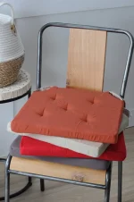 Pernă de scaun Duo Caramiziu/In 40X40 cm, culoare cărămiziu/in, 100% bumbac - imagine 5