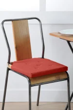 Pernă de scaun Velcro Duo Caramiziu/In 38X38 cm, culoare cărămiziu/in, 100% bumbac - imagine 2