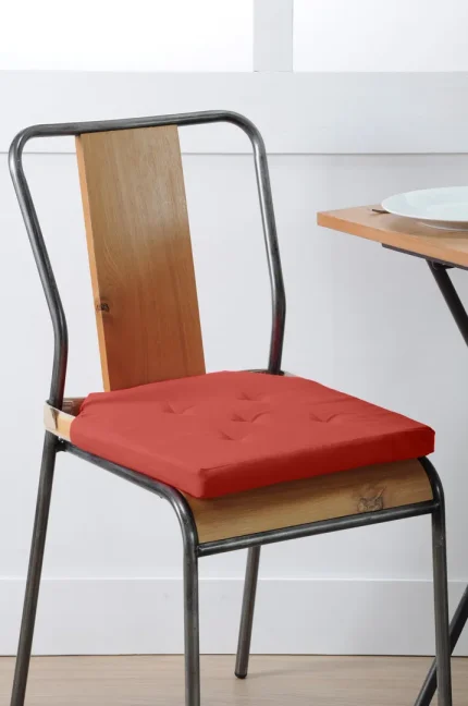 Pernă de scaun Velcro Duo Caramiziu/In 38X38 cm, culoare cărămiziu/in, 100% bumbac - imagine 2