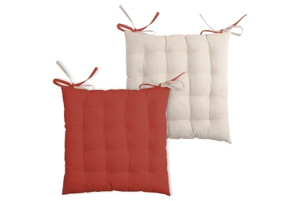 Pernă de scaun Duo Caramiziu/In 40X40 cm, culoare cărămiziu/in, 100% bumbac - imagine 3