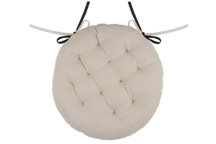 Pernă de scaun Ronde Duo Negru/In 38X38 cm, culoare negru/in, 100% bumbac - imagine 3