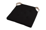 Pernă de scaun Velcro Duo Negru/In 38X38 cm, culoare negru/in, 100% bumbac