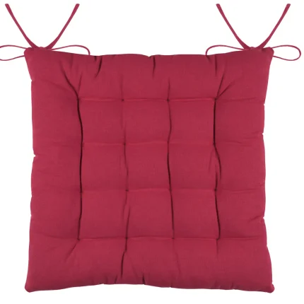 Pernă de scaun Duo 38X38X3.5 cm, culoare roșu, 100% bumbac