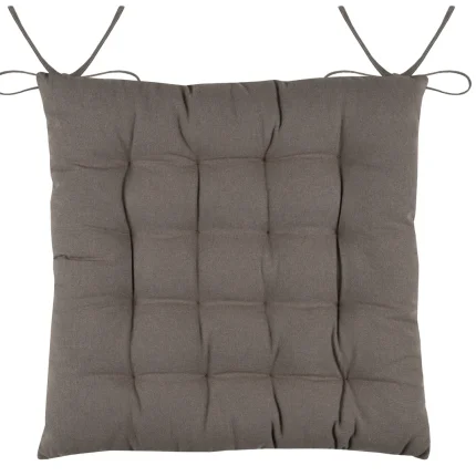 Pernă de scaun Duo 38X38X3.5 cm, culoare greige, 100% bumbac