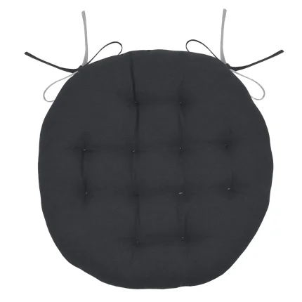 Pernă de scaun Ronde Duo Antracit/Gri 38X38 cm, culoare antracit/gri, 100% bumbac