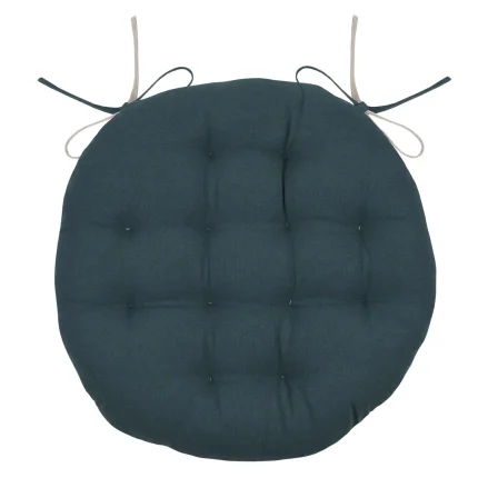Pernă de scaun Ronde Duo Cobalt/In 38X38 cm, culoare cobalt/in, 100% bumbac