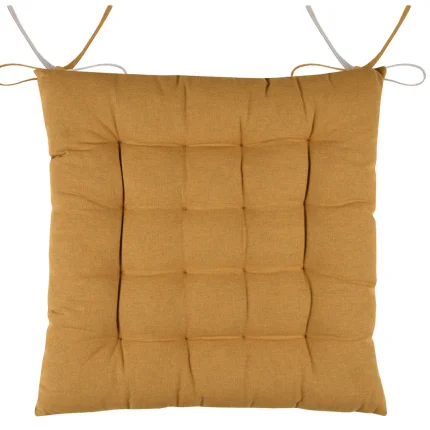 Pernă de scaun Duo Mustar/In 40X40 cm, culoare muștar/in, 100% bumbac