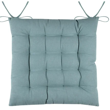 Pernă de scaun Duo 38X38X3.5 cm, culoare bleu, 100% bumbac