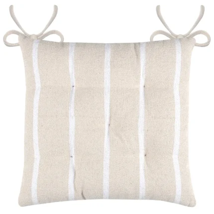 Pernă de scaun St Trop 40X40 cm, culoare alb, 100% bumbac