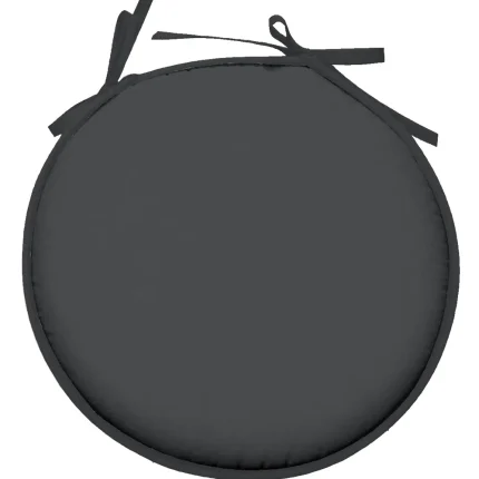 Pernă de scaun Ronde Nelson 40X40 cm, culoare antracit, 100% poliester