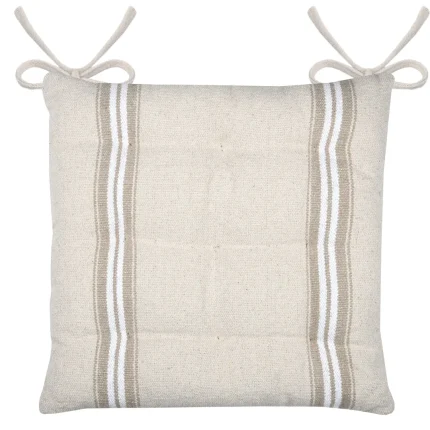 Pernă de scaun Montauban 40X40 cm, culoare alb, 100% bumbac