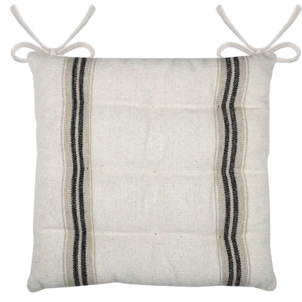 Pernă de scaun Montauban Alb/Negru 40X40 cm, culoare alb/negru, 100% bumbac