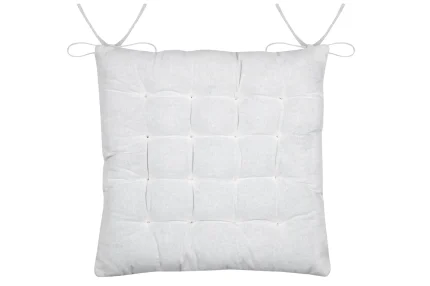 Pernă de scaun Coline 38X38 cm, culoare crem, 100% bumbac - imagine 4