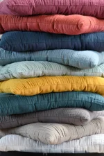 Pernă de scaun Coline 38X38 cm, culoare crem, 100% bumbac - imagine 2