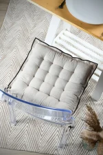 Pernă de scaun Helios 38X38 cm, culoare natural, 100% bumbac - imagine 2