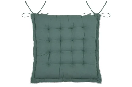 Pernă de scaun Helios 38X38 cm, culoare verde, 100% bumbac - imagine 4