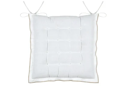 Pernă de scaun Helios 38X38 cm, culoare alb, 100% bumbac - imagine 4