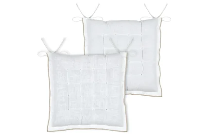 Pernă de scaun Helios 38X38 cm, culoare alb, 100% bumbac - imagine 3