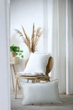 Pernă de scaun Helios 38X38 cm, culoare alb, 100% bumbac - imagine 6