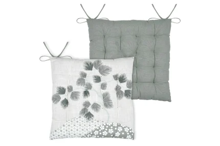 Pernă de scaun Yuki 38X38 cm, culoare bleu, 100% bumbac - imagine 2