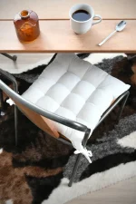 Pernă de scaun Dandy 38X38 cm, culoare crem, 100% poliester - imagine 2