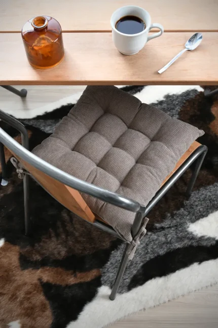 Pernă de scaun Dandy 38X38 cm, culoare greige, 100% poliester - imagine 2