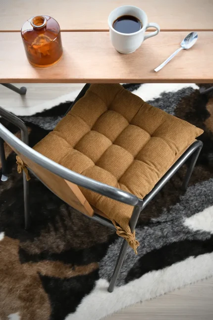 Pernă de scaun Dandy 38X38 cm, culoare cappuccino, 100% poliester - imagine 2