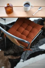 Pernă de scaun Dandy 38X38 cm, culoare arămiu, 100% poliester - imagine 2