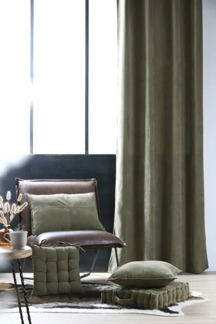 Pernă de scaun Dandy 38X38 cm, culoare kaki, 100% poliester - imagine 3