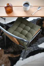 Pernă de scaun Dandy 38X38 cm, culoare kaki, 100% poliester - imagine 2