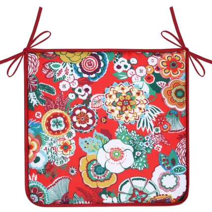 Pernă de scaun Gipsy 38X38 cm, culoare roșu, 100% poliester