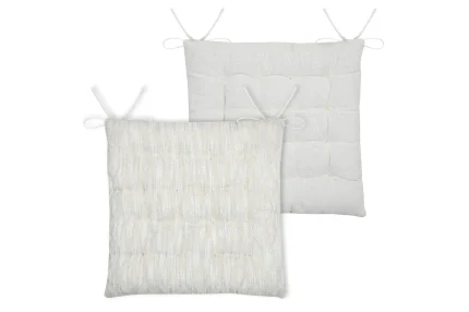 Pernă de scaun Balma 38X38 cm, culoare in, 10% lurex 90% bumbac - imagine 2