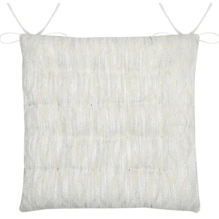 Pernă de scaun Balma 38X38 cm, culoare in, 10% lurex 90% bumbac