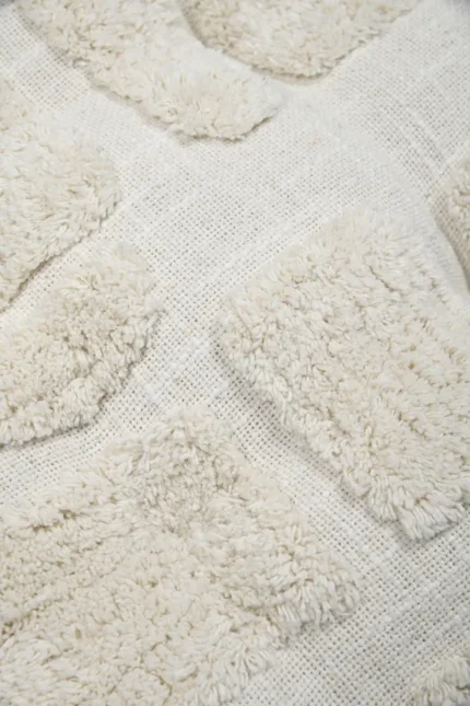 Pernă de scaun Balma 38X38 cm, culoare crem, 100% bumbac - imagine 4