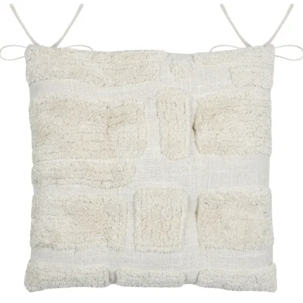 Pernă de scaun Balma 38X38 cm, culoare crem, 100% bumbac